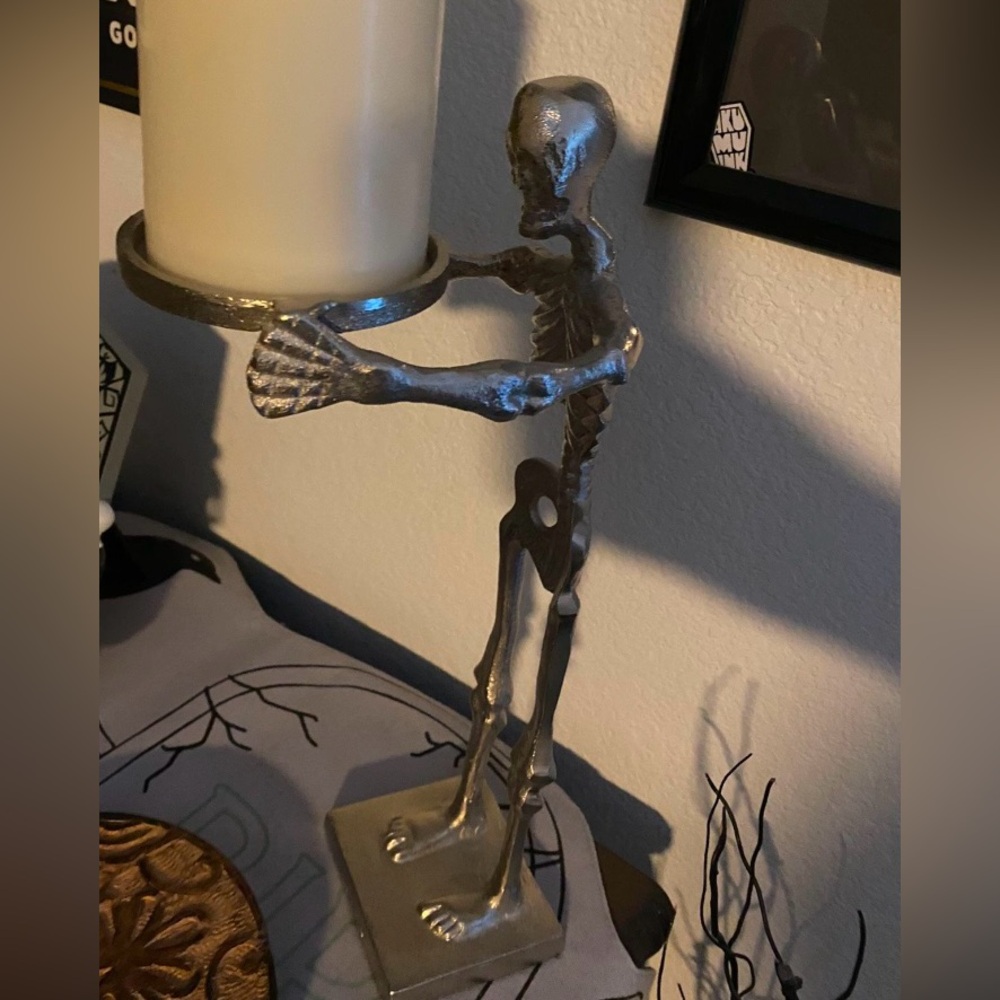 Skeleton Candle Holder